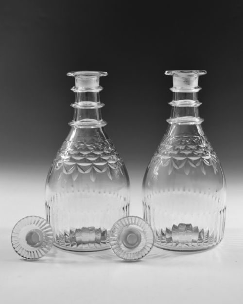 ANTIQUE DECANTERS PAIR IRISH C1820 - ADDITIONAL PHOTO 5