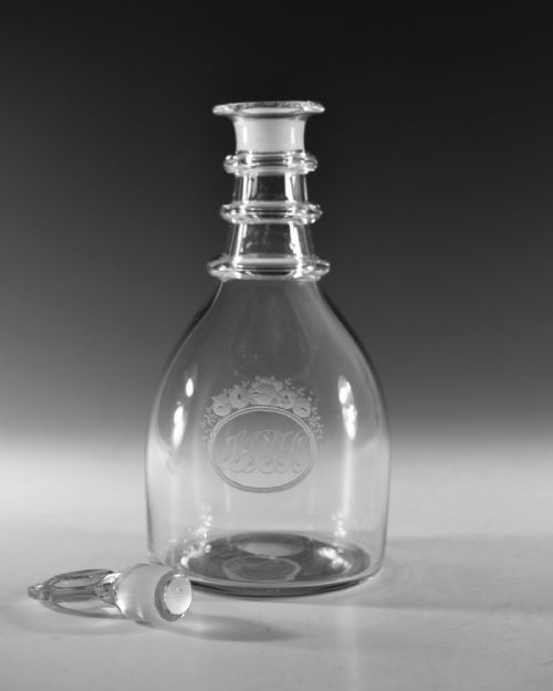 ANTIQUE GLASS DECANTER ENGLISH C1820 - ADDITIONAL PHOTO 2