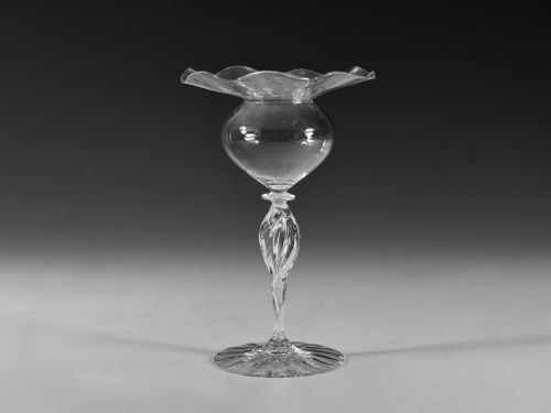 antique glass venetian inspired vase by harry powell c1880 - CATEGORY: ANTIQUE GLASS - DATED 19TH CENTURY