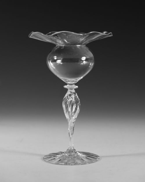 ANTIQUE GLASS VENETIAN INSPIRED VASE BY HARRY POWELL C1880 - ADDITIONAL PHOTO 1