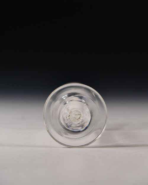 ANTIQUE GLASS OPAQUE TWIST WINE GLASS ENGLISH C1765 - ADDITIONAL PHOTO 5