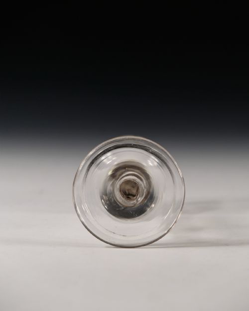 ANTIQUE GLASS BALUSTROID WINE ENGLISH C1750 - ADDITIONAL PHOTO 4