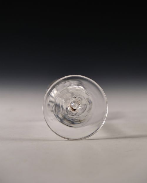 ANTIQUE GLASS WINE GLASS DOUBLE SERIES AIR TWIST ENGLISH C1755 - ADDITIONAL PHOTO 5