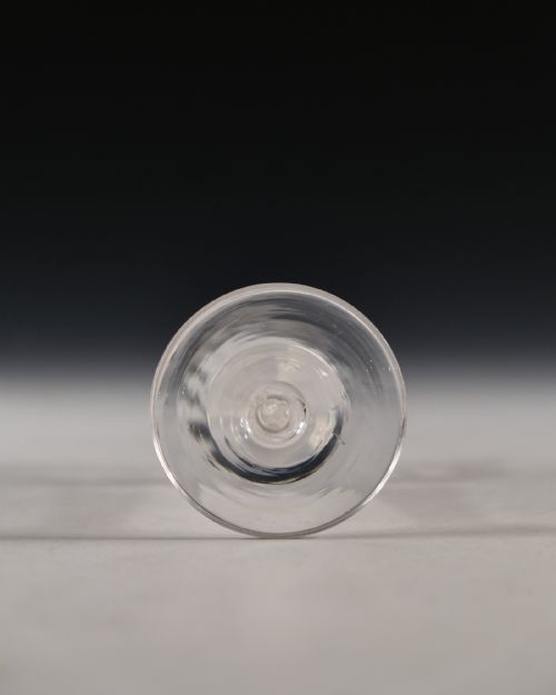 ANTIQUE GLASS WINE GLASS DOUBLE SERIES OPAQUE TWIST ENGLISH C1755 - ADDITIONAL PHOTO 5