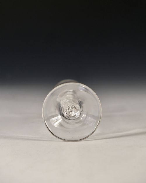 ANTIQUE GLASS AIR TWIST WINE GLASS ENGLISH C1755 - ADDITIONAL PHOTO 4