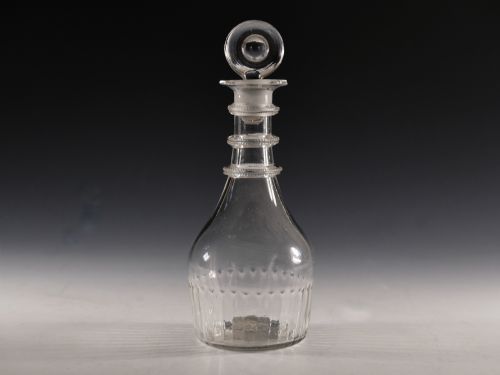 antique glass decanter cork glass co 1783 1818 - CATEGORY: ANTIQUE GLASS - DATED GEORGIAN