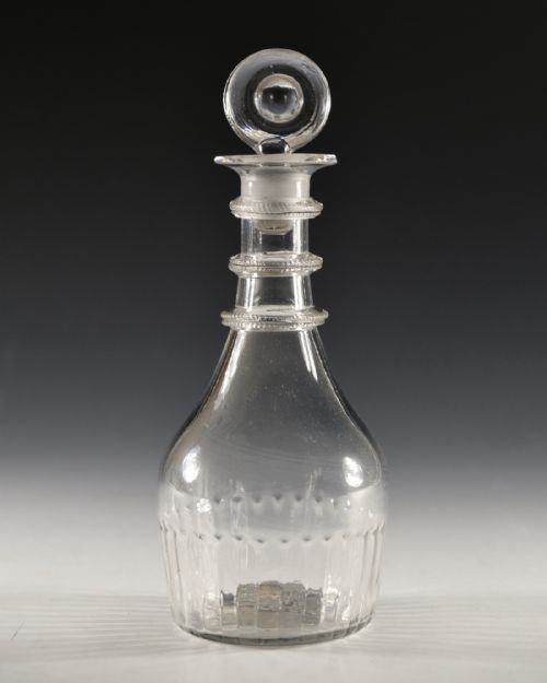 ANTIQUE GLASS DECANTER CORK GLASS CO 1783 1818 - ADDITIONAL PHOTO 1