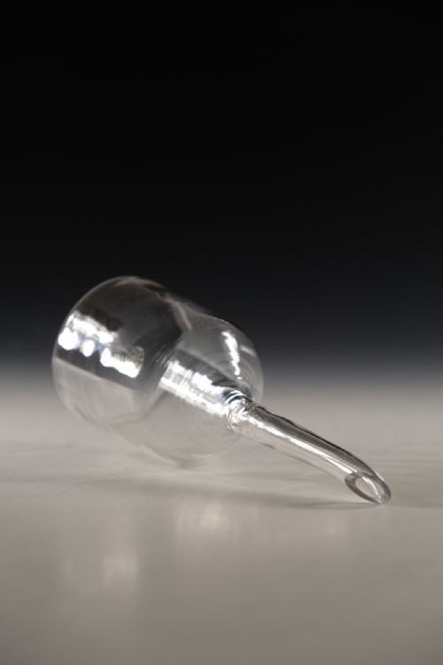 ANTIQUE GLASS WINE FUNNEL ENGLISH C1760 - ADDITIONAL PHOTO 3