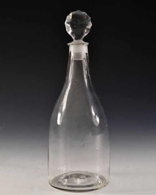 antique glass taper decanter english c1780 - CATEGORY: ANTIQUE GLASS - DATED GEORGIAN