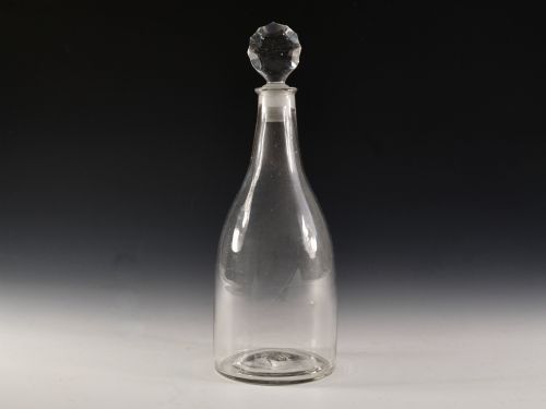 ANTIQUE GLASS TAPER DECANTER ENGLISH C1780 - ADDITIONAL PHOTO 1