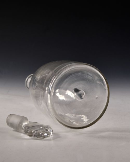 ANTIQUE GLASS TAPER DECANTER ENGLISH C1780 - ADDITIONAL PHOTO 3