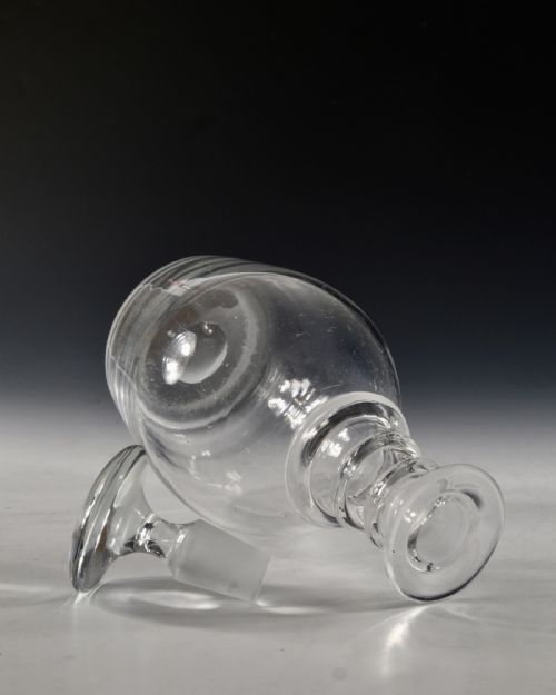 ANTIQUE GLASS PLAIN THREE RING DECANTER ENGLISH C1820 - ADDITIONAL PHOTO 5