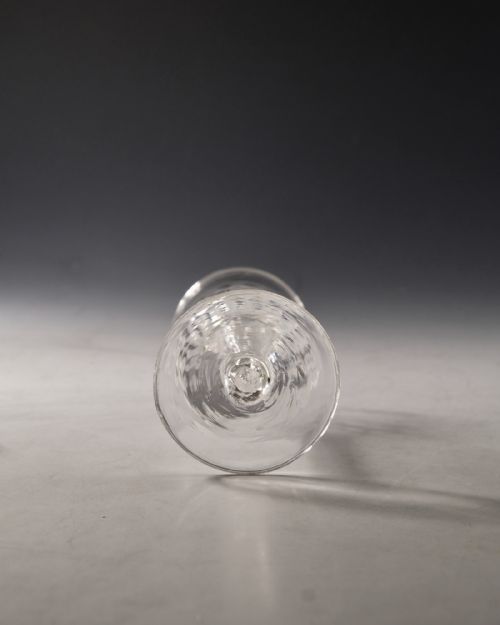 ANTIQUE GLASS AIR TWIST WINE GLASS ENGLISH C1755 - ADDITIONAL PHOTO 6