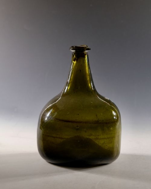 ANTIQUE GLASS MALLET WINE BOTTLE ENGLISH C1725 - ADDITIONAL PHOTO 7