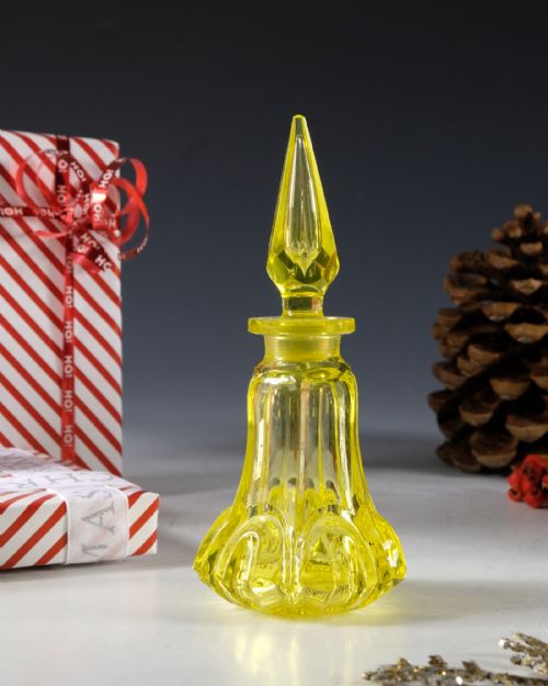ANTIQUE GLASS SCENT BOTTLE ENGLISH C1880 - ADDITIONAL PHOTO 1