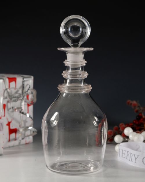 ANTIQUE GLASS DECANTER HALF SIZE ENGLISH C182 - ADDITIONAL PHOTO 6