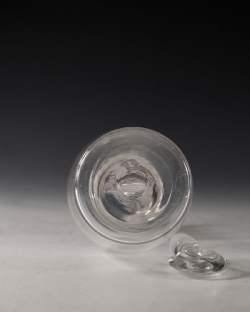 ANTIQUE GLASS DECANTER HALF SIZE ENGLISH C182 - ADDITIONAL PHOTO 8