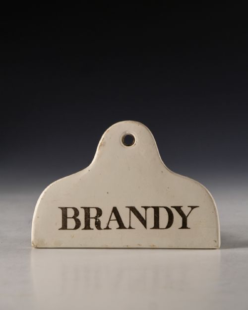 ANTIQUE BIN LABEL BRANDY ENGLISH EARLY TO MID 19TH CENTURY - ADDITIONAL PHOTO 1