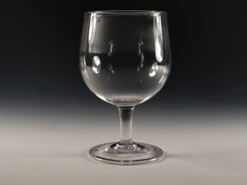 antique glass plain stem wine goblet english c1770 - CATEGORY: ANTIQUE GLASS - DATED 18TH CENTURY
