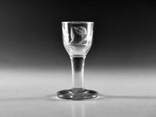 antique glass plain stem firing glass english c1760 - CATEGORY: ANTIQUE GLASS - DATED 18TH CENTURY
