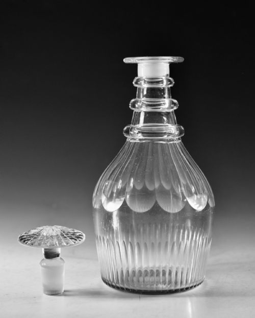ANTIQUE GLASS DECANTER ENGLISH C1830 - ADDITIONAL PHOTO 2