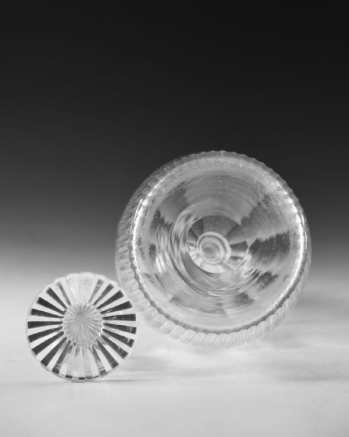 ANTIQUE GLASS DECANTER ENGLISH C1830 - ADDITIONAL PHOTO 5