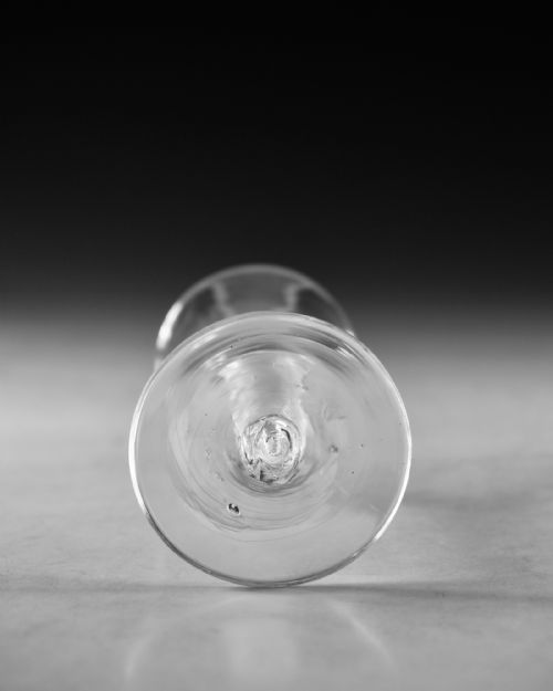 ANTIQUE GLASS AIR TWIST WINE GLASS ENGLISH C1755 - ADDITIONAL PHOTO 4