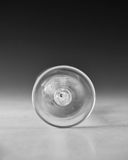 ANTIQUE GLASS FINE AIR TWIST WINE GLASS ENGLISH C1755 - ADDITIONAL PHOTO 4