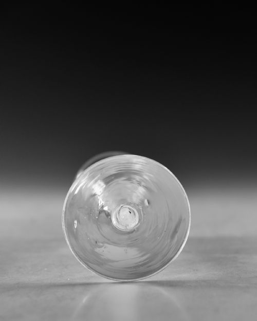 ANTIQUE GLASS OPAQUE TWIST WINE GLASS ENGLISH C1765 - ADDITIONAL PHOTO 4