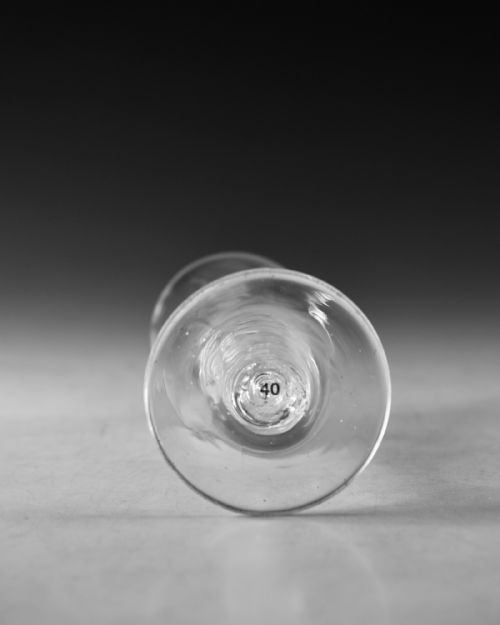 ANTIQUE GLASS RARE DOUBLE SERIES AIR TWIST WINE GLASS C1750 - ADDITIONAL PHOTO 5