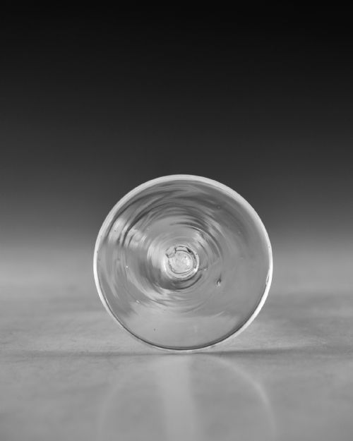 ANTIQUE GLASS OPAQUE TWIST WINE GLASS ENGLISH C1765 - ADDITIONAL PHOTO 4