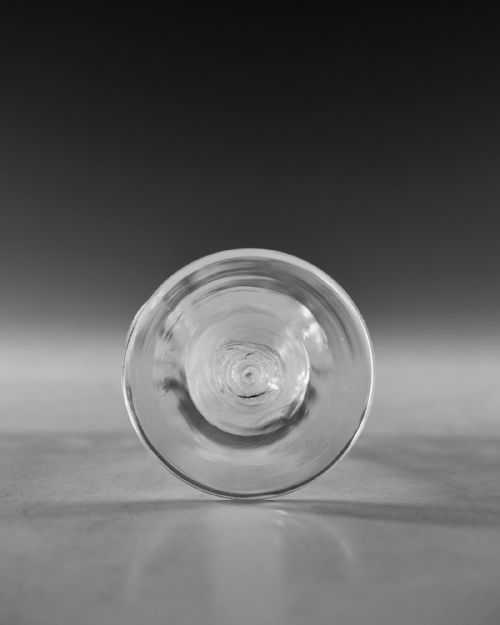 ANTIQUE GLASS OPAQUE TWIST WINE GLASS ENGLISH C1765 - ADDITIONAL PHOTO 4