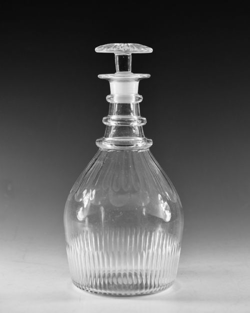 ANTIQUE GLASS DECANTER ENGLISH C1830 - ADDITIONAL PHOTO 1