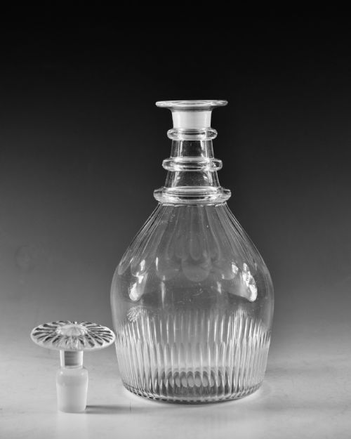 ANTIQUE GLASS DECANTER ENGLISH C1830 - ADDITIONAL PHOTO 2