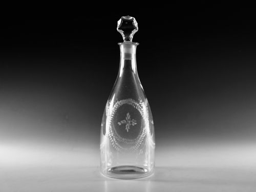 antique glass taper decanter english c1780 - CATEGORY: ANTIQUE GLASS - DATED 18TH CENTURY