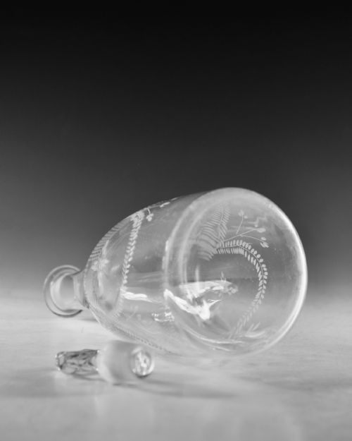 ANTIQUE GLASS TAPER DECANTER ENGLISH C1780 - ADDITIONAL PHOTO 5