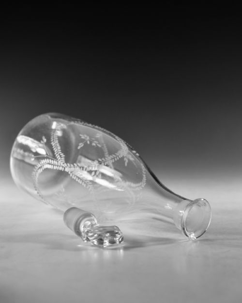 ANTIQUE GLASS TAPER DECANTER ENGLISH C1780 - ADDITIONAL PHOTO 6