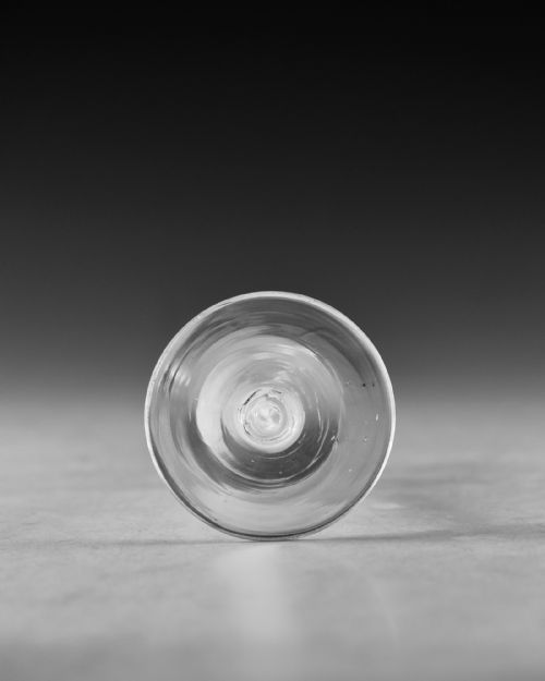 ANTIQUE GLASS OPAQUE TWIST WINE GLASS ENGLISH C1765 - ADDITIONAL PHOTO 4