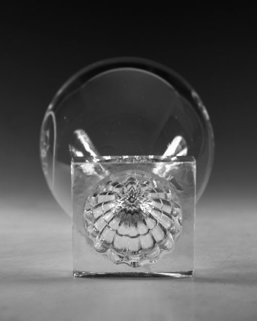 ANTIQUE GLASS ENGRAVED RUMMER ENGLISH LATE 18TH CENTURY - ADDITIONAL PHOTO 4