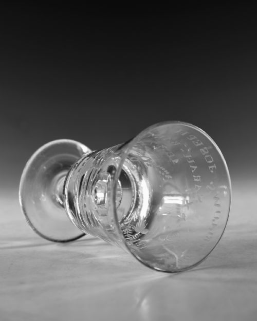 ANTIQUE GLASS ODD FELLOWS RUMMER ENGLISH 1837 - ADDITIONAL PHOTO 6