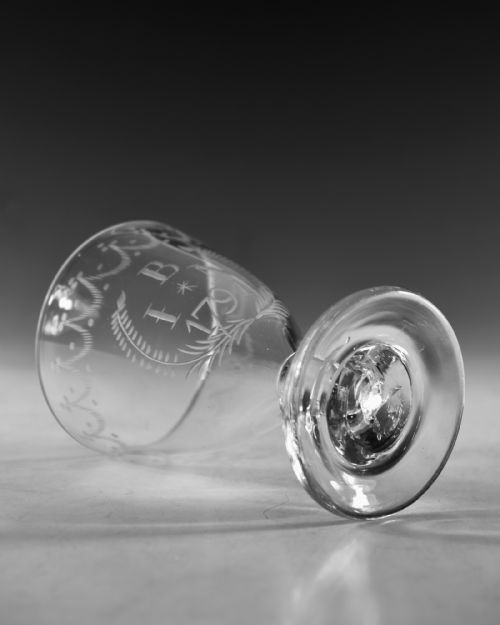 ANTIQUE GLASS OVOID RUMMER ENGLISH C1791 - ADDITIONAL PHOTO 3