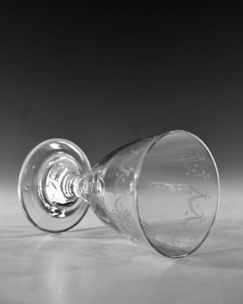 ANTIQUE GLASS OVOID RUMMER ENGLISH C1791 - ADDITIONAL PHOTO 4