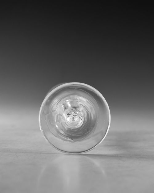 ANTIQUE GLASS MULTI SPIRAL AIR TWIST WINE GLASS ENGLISH C1755 - ADDITIONAL PHOTO 4