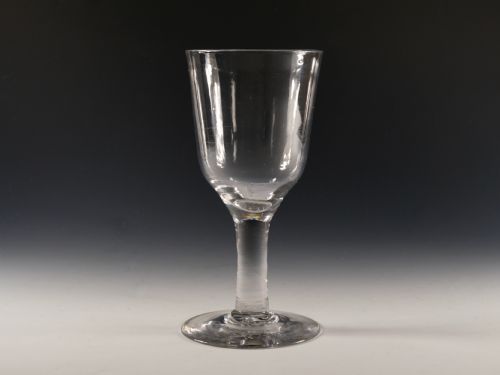 antique glass plain stem goblet english c1760 - CATEGORY: ANTIQUE GLASS - DATED 18TH CENTURY