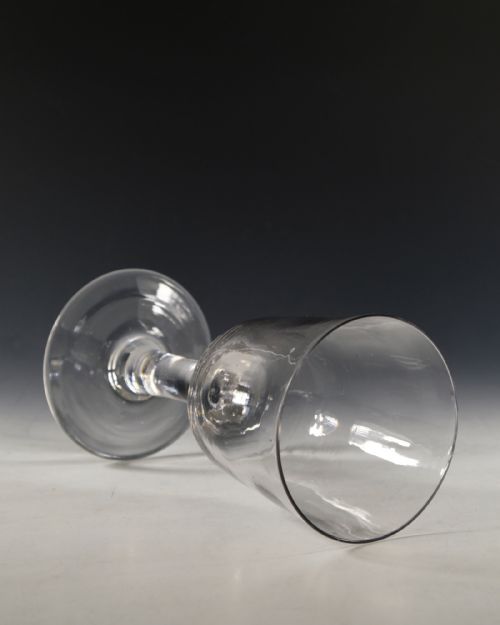 ANTIQUE GLASS PLAIN STEM GOBLET ENGLISH C1760 - ADDITIONAL PHOTO 5