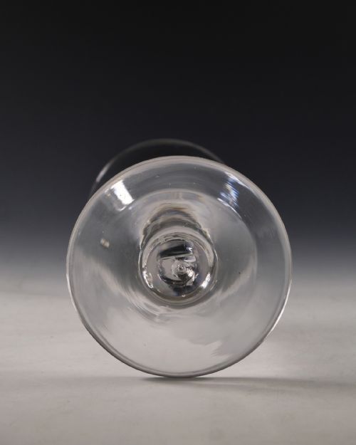 ANTIQUE GLASS PLAIN STEM GOBLET ENGLISH C1760 - ADDITIONAL PHOTO 6