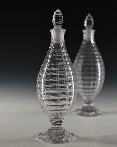 ANTIQUE GLASS FACET STEM WINE GLASS ENGLISH C1780 - ADDITIONAL PHOTO 6