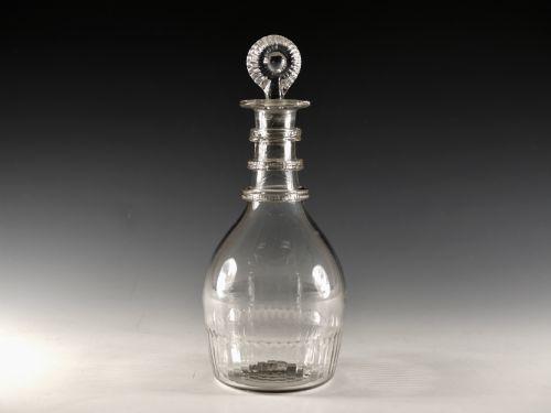 antique glass decanter irish c1810 - CATEGORY: ANTIQUE GLASS - DATED GEORGIAN