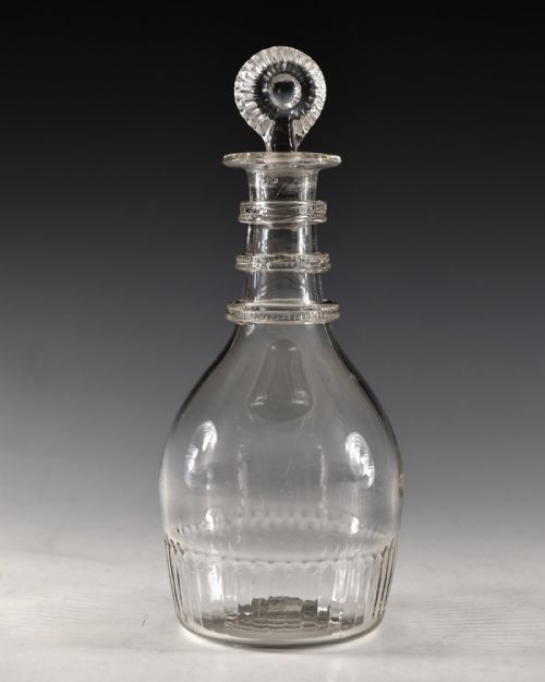 ANTIQUE GLASS DECANTER IRISH C1810 - ADDITIONAL PHOTO 1