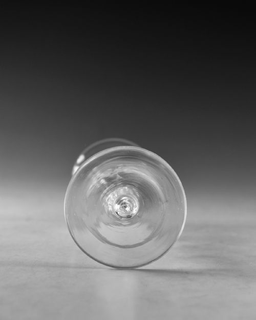 ANTIQUE GLASS MULTI SPIRAL AIR TWIST WINE GLASS ENGLISH C1755 - ADDITIONAL PHOTO 4